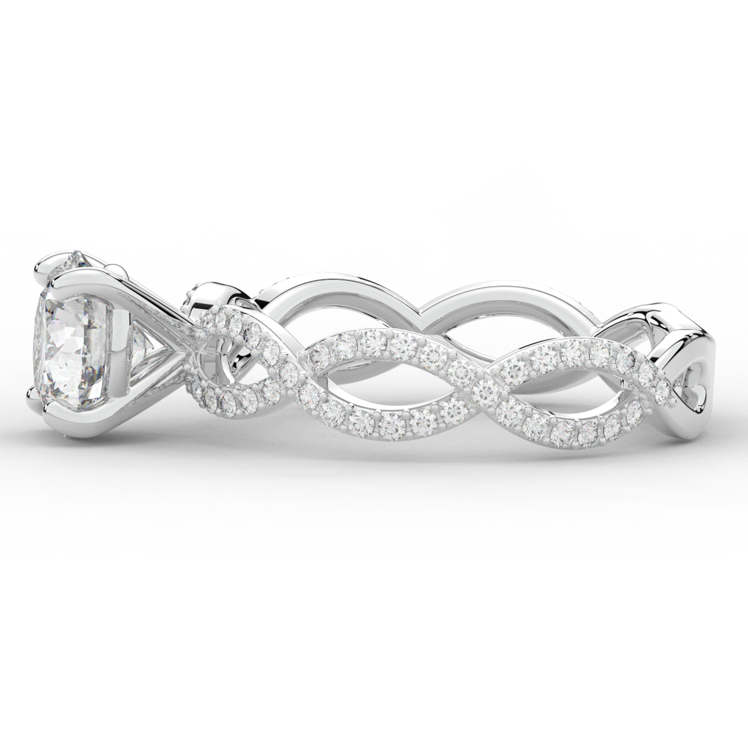 1.30CT.TW ROUND LAB DIAMOND ENGAGEMENT RING - Nazarelle