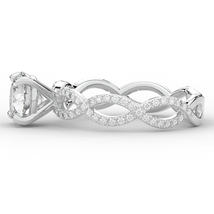 1.30CT.TW ROUND LAB DIAMOND ENGAGEMENT RING - Nazarelle