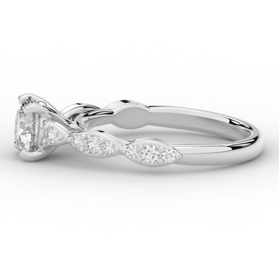 1.20CT.TW ROUND LAB DIAMOND SOLITAIRE ENGAGEMENT RING - Nazarelle