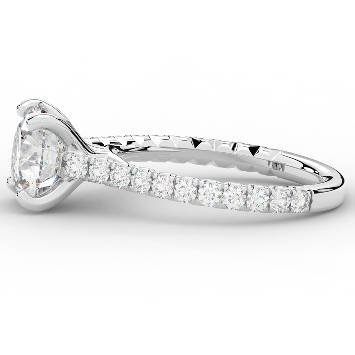 2.40CT.TW ROUND LAB DIAMOND ENGAGEMENT RING - Nazarelle