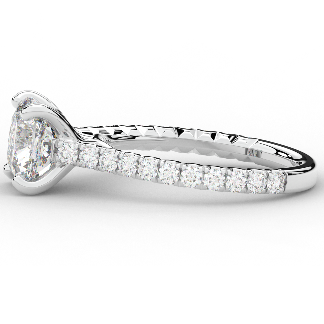 2.40CT.TW CUSHION LAB DIAMOND ENGAGEMENT RING - Nazarelle