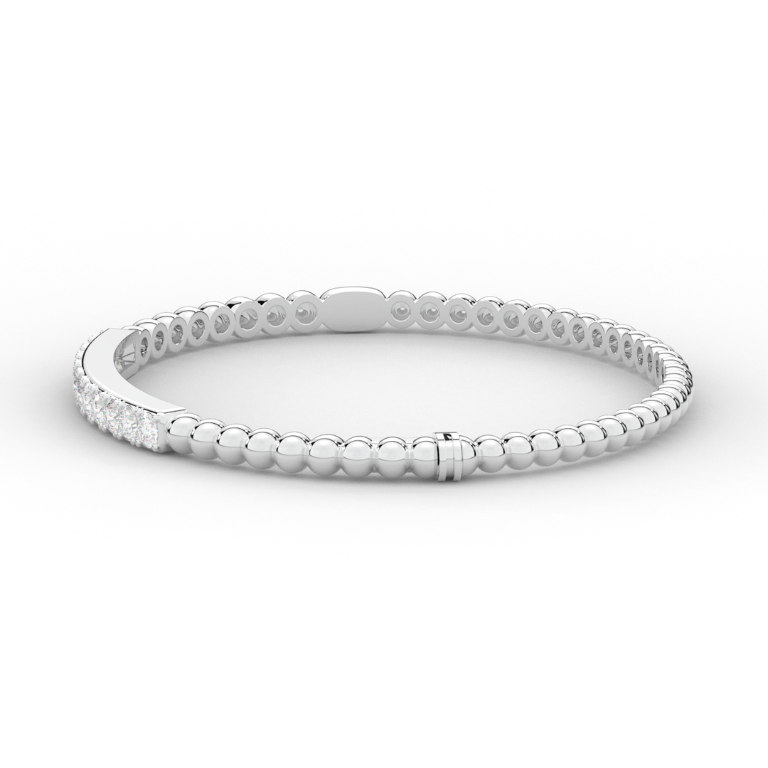 1.10CT.TW ROUND LAB DIAMOND BANGLE - Nazarelle