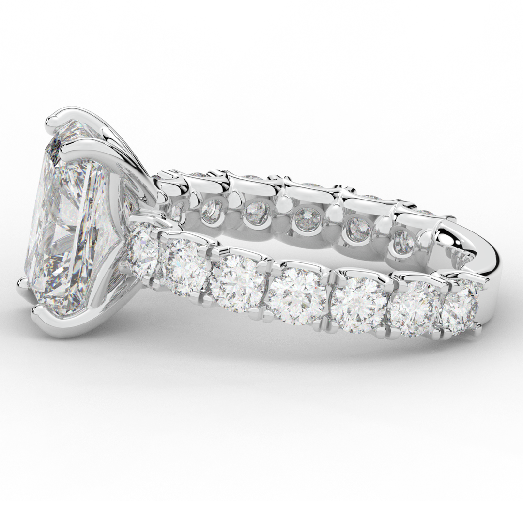4.35CT.TW RADIANT LAB DIAMOND ENGAGEMENT RING - Nazarelle