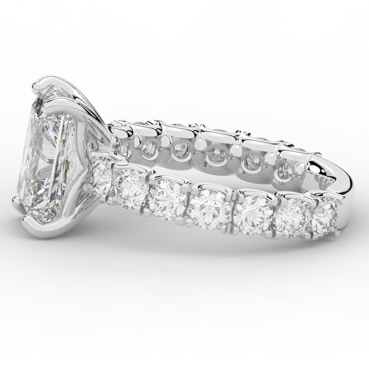 4.35CT.TW RADIANT LAB DIAMOND ENGAGEMENT RING - Nazarelle
