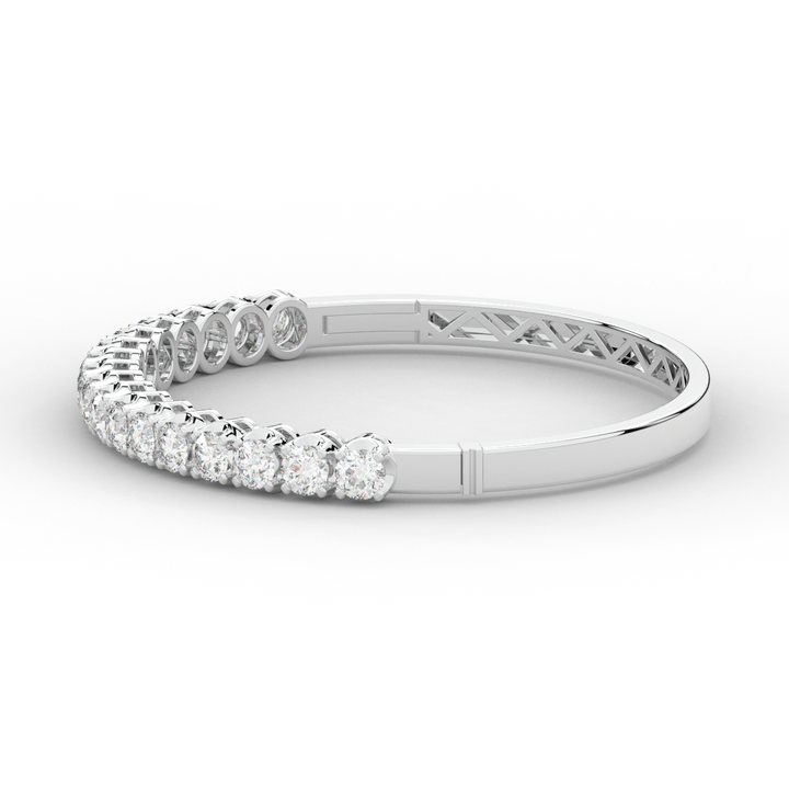 5.00CT.TW ROUND LAB DIAMOND BANGLE - Nazarelle