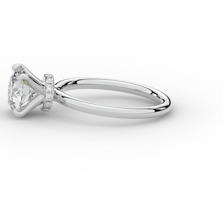 2.05CT.TW ROUND LAB DIAMOND SOLITAIRE ENGAGEMENT RING - Nazarelle