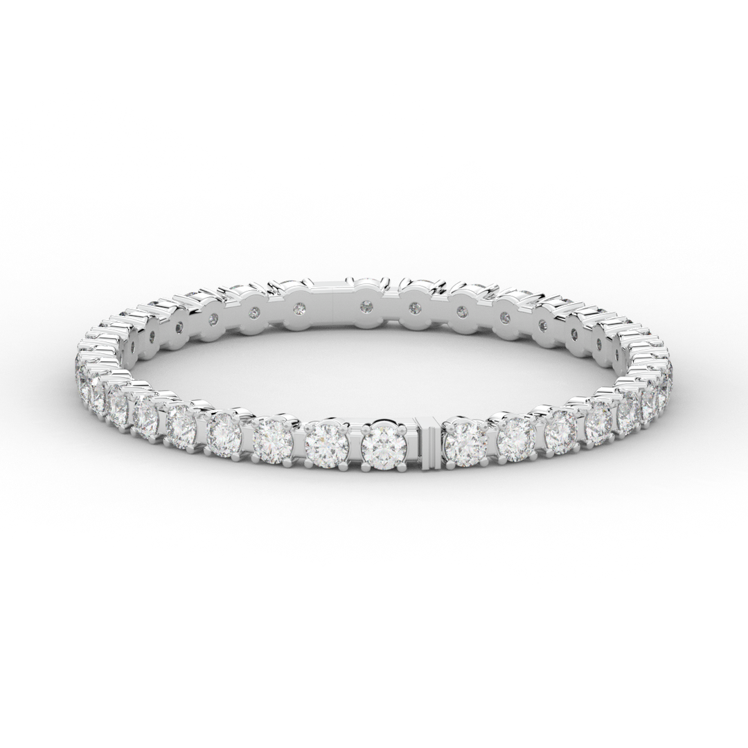 9.00CT.TW ROUND LAB DIAMOND ETERNITY BANGLE - Nazarelle