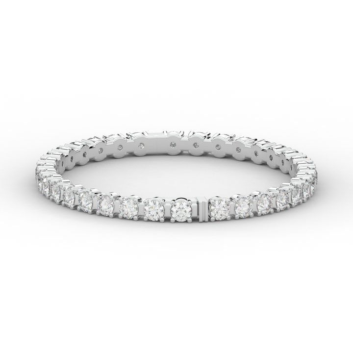 9.00CT.TW ROUND LAB DIAMOND ETERNITY BANGLE - Nazarelle