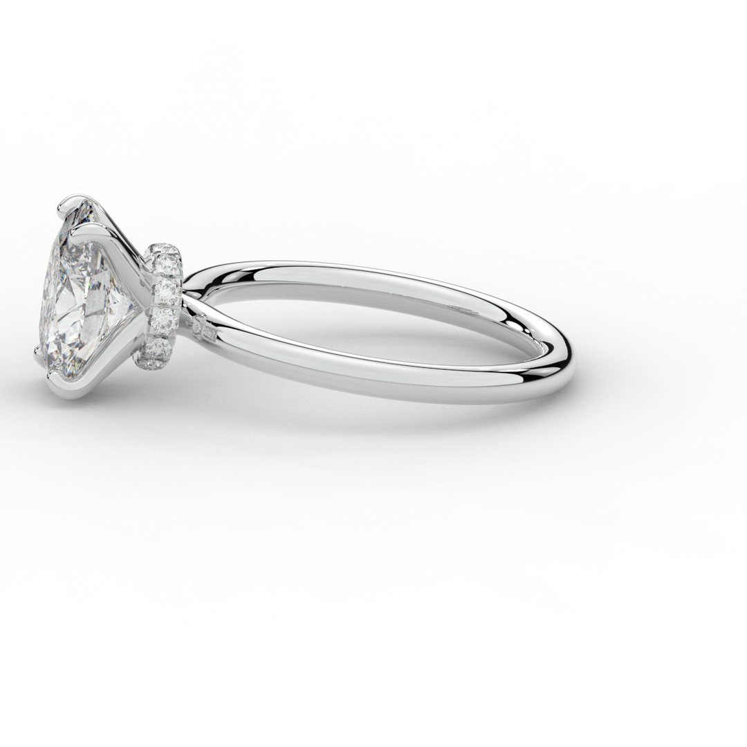 2.05CT.TW OVAL LAB DIAMOND SOLITAIRE ENGAGEMENT RING - Nazarelle