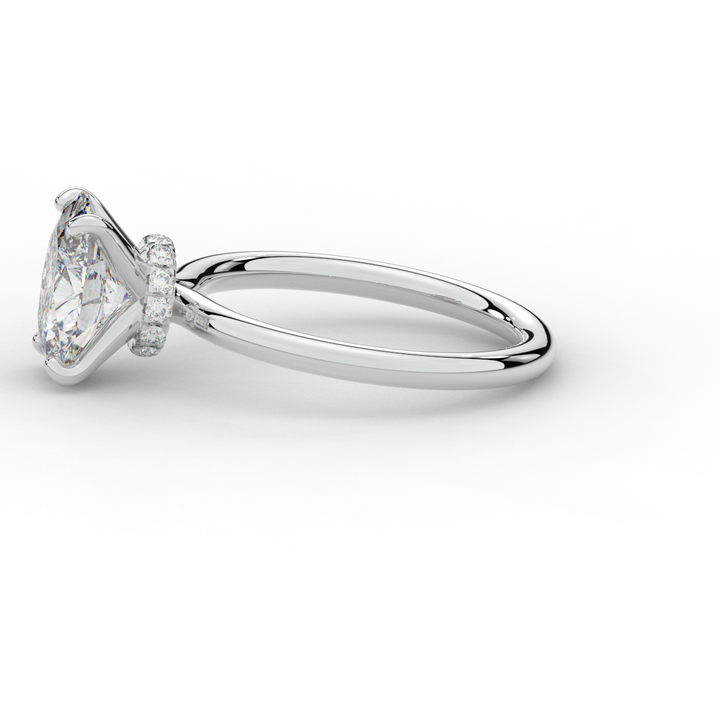 2.05CT.TW OVAL LAB DIAMOND SOLITAIRE ENGAGEMENT RING - Nazarelle