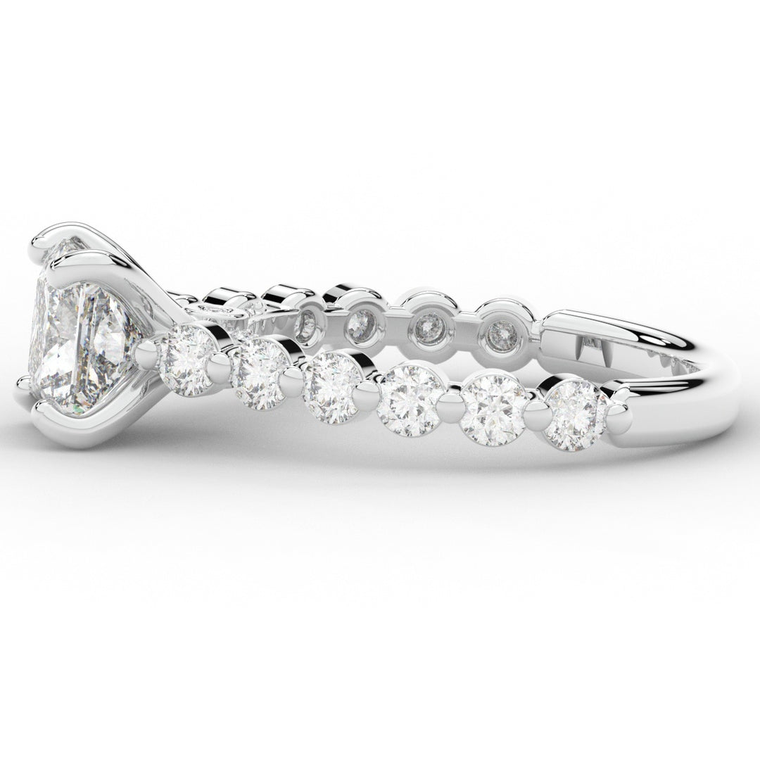 3.90CT.TW PRINCESS LAB DIAMOND ENGAGEMENT RING - Nazarelle