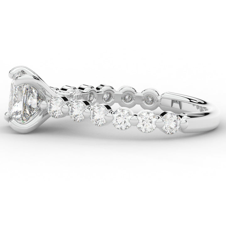 3.90CT.TW PRINCESS LAB DIAMOND ENGAGEMENT RING - Nazarelle