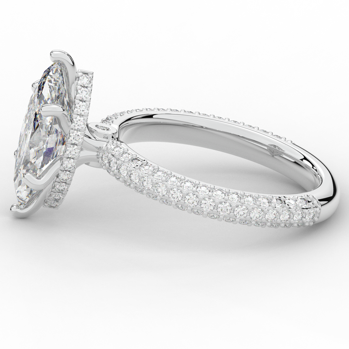 2.60CT.TW MARQUISE LAB DIAMOND ENGAGEMENT RING - Nazarelle