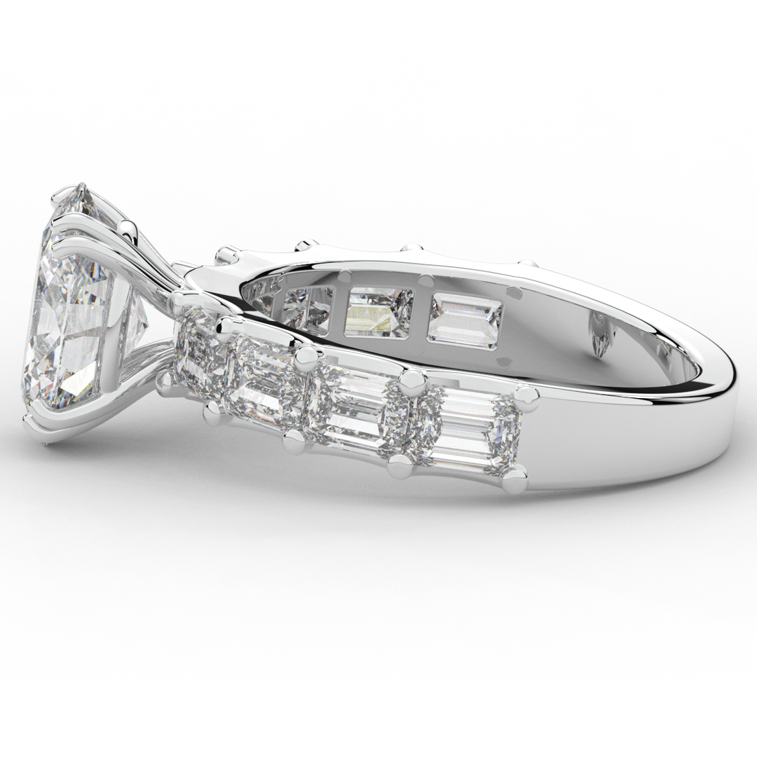 3.75CT.TW OVAL LAB DIAMOND SOLITAIRE ENGAGEMENT RING - Nazarelle