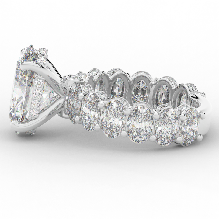 10.90CT.TW OVAL LAB DIAMOND SOLITAIRE ENGAGEMENT RING - Nazarelle