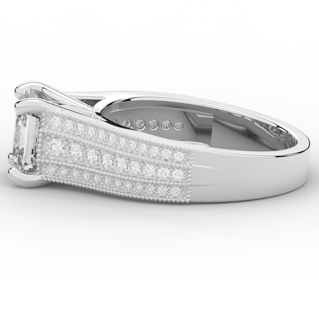 3.55CT.TW ASSCHER LAB DIAMOND ENGAGEMENT RING - Nazarelle