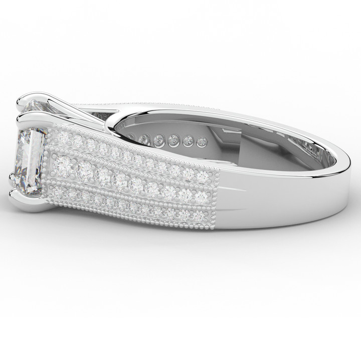 3.55CT.TW ASSCHER LAB DIAMOND ENGAGEMENT RING - Nazarelle