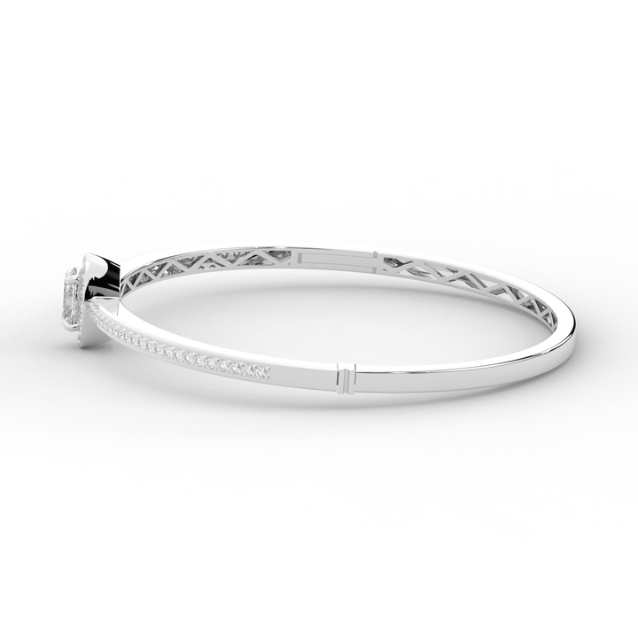 1.40CT.TW OVAL AND ROUND LAB DIAMOND BANGLE - Nazarelle