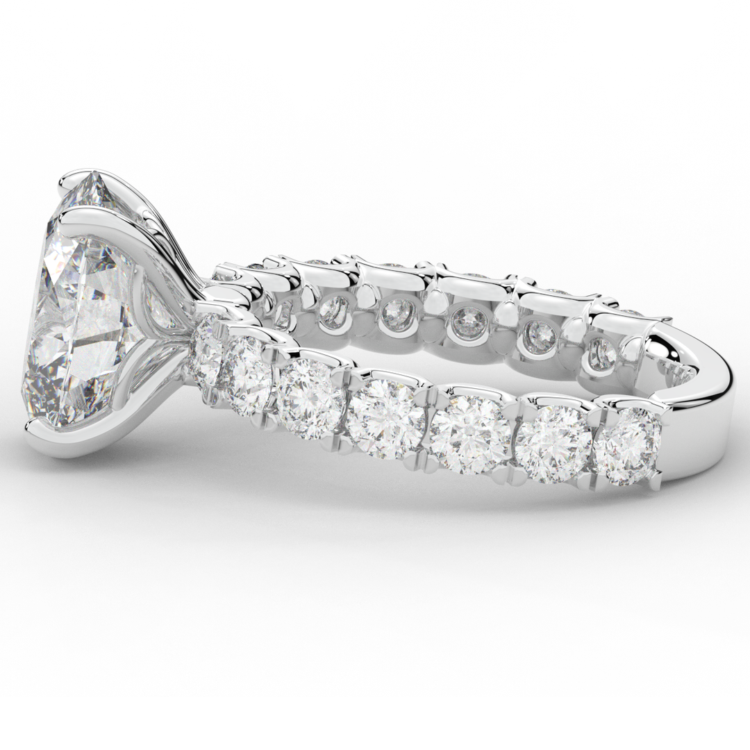 4.35CT.TW OVAL LAB DIAMOND ENGAGEMENT RING - Nazarelle