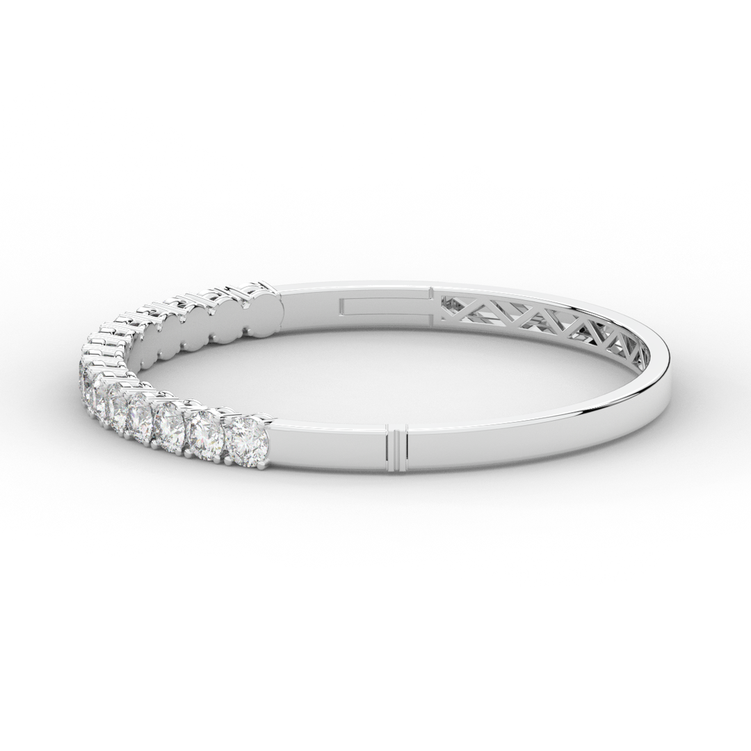 4.70CT.TW ROUND LAB DIAMOND BANGLE - Nazarelle
