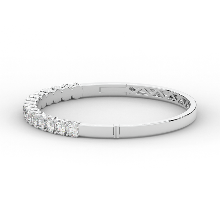 4.70CT.TW ROUND LAB DIAMOND BANGLE - Nazarelle