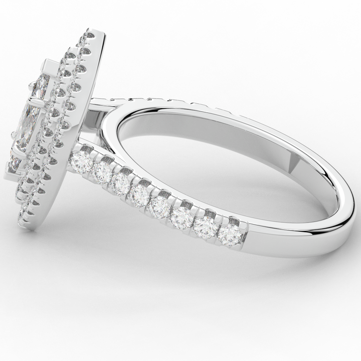 1.00CT.TW MARQUISE LAB DIAMOND HALO ENGAGEMENT RING - Nazarelle