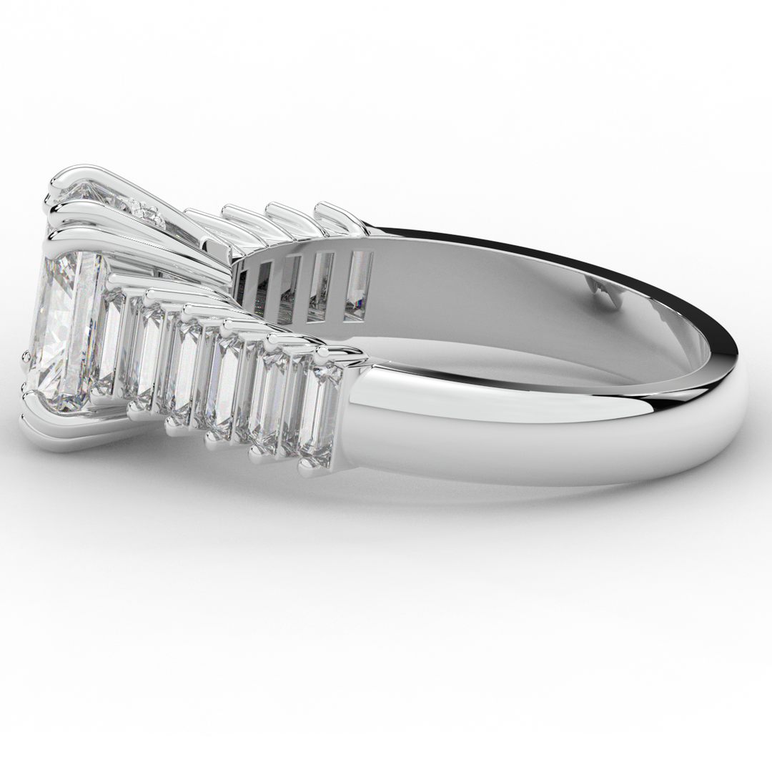 2.60CT.TW RADIANT LAB DIAMOND ENGAGEMENT RING - Nazarelle