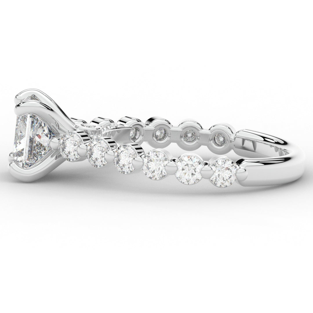 3.90CT.TW PRINCESS LAB DIAMOND ENGAGEMENT RING - Nazarelle