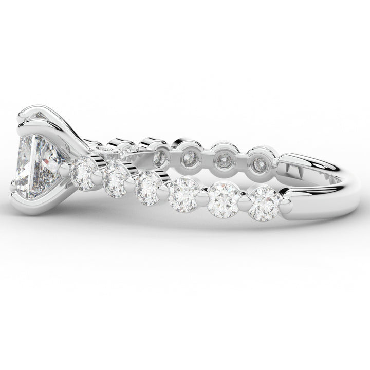 3.90CT.TW PRINCESS LAB DIAMOND ENGAGEMENT RING - Nazarelle