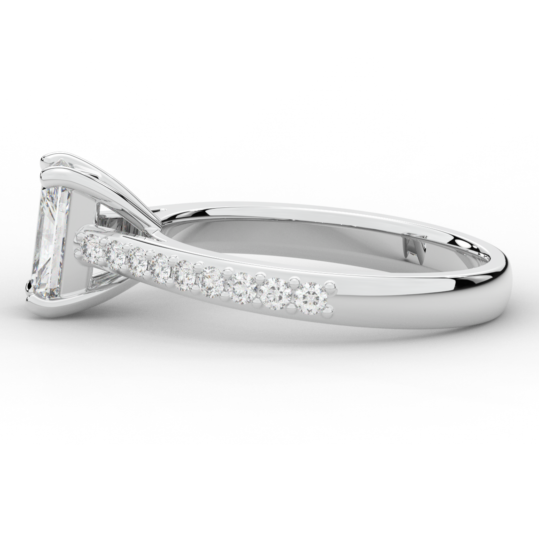 1.25CT.TW RADIANT LAB DIAMOND SOLITAIRE ENGAGEMENT RING - Nazarelle