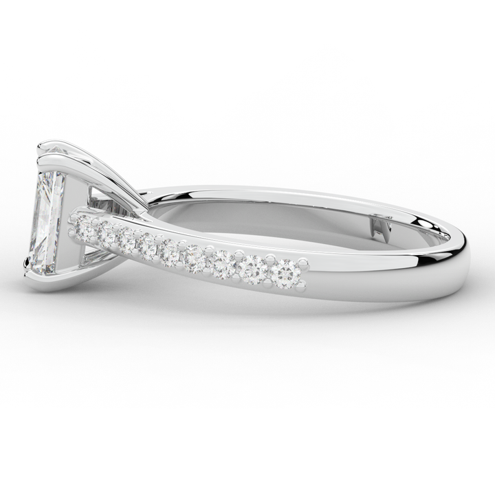 1.25CT.TW RADIANT LAB DIAMOND SOLITAIRE ENGAGEMENT RING - Nazarelle