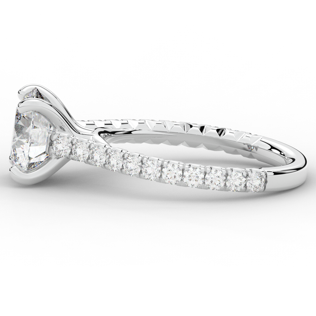 2.40CT.TW ROUND LAB DIAMOND ENGAGEMENT RING - Nazarelle