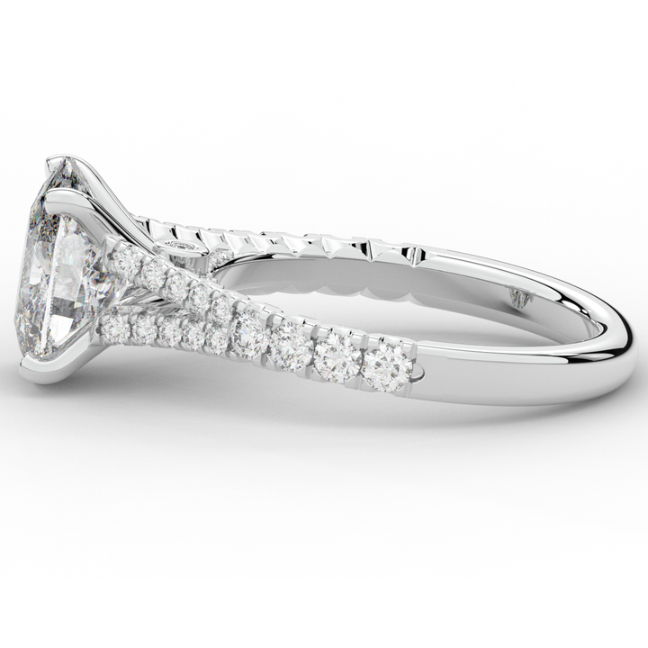 3.45CT.TW CUSHION LAB DIAMOND ENGAGEMENT RING - Nazarelle