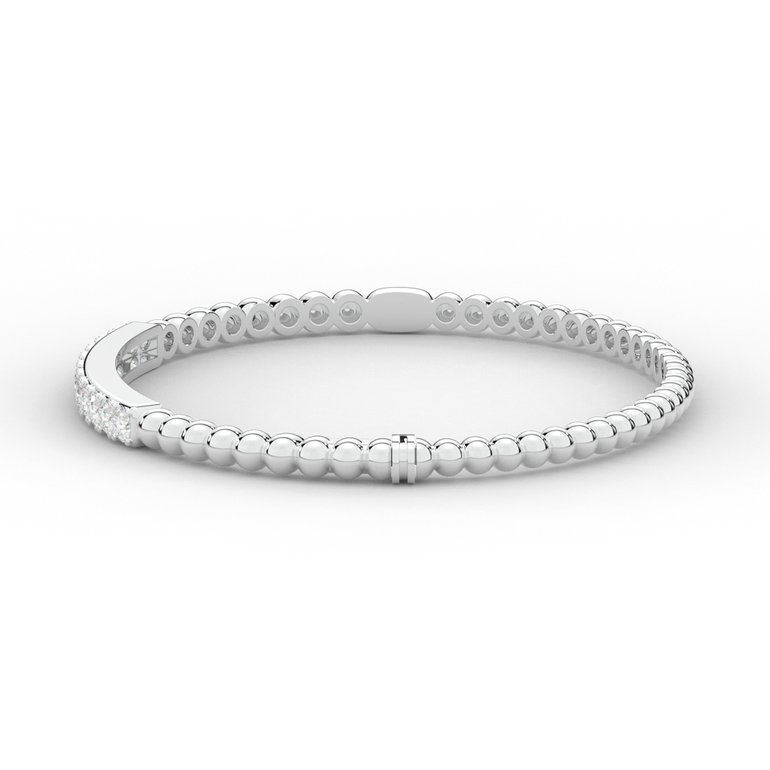1.10CT.TW ROUND LAB DIAMOND BANGLE - Nazarelle