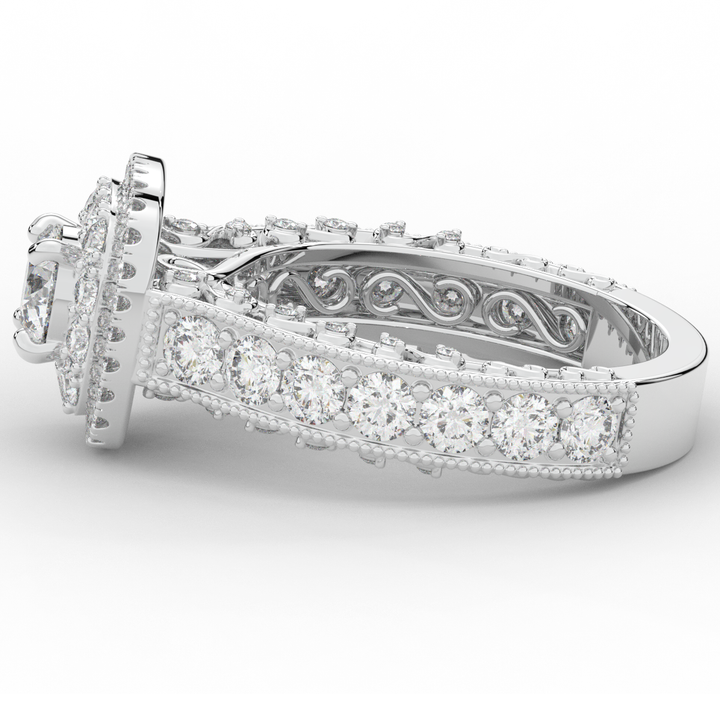2.30CT.TW ROUND LAB DIAMOND ENGAGEMENT RING - Nazarelle