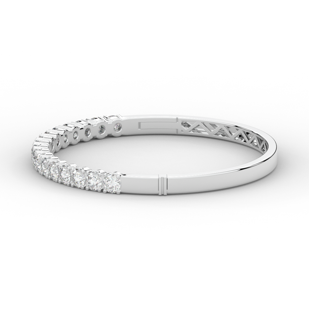 5.00CT.TW ROUND LAB DIAMOND BANGLE - Nazarelle