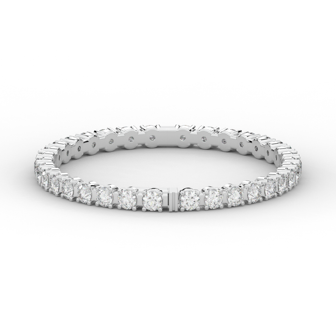 9.00CT.TW ROUND LAB DIAMOND ETERNITY BANGLE - Nazarelle