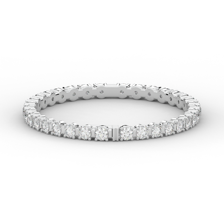 9.00CT.TW ROUND LAB DIAMOND ETERNITY BANGLE - Nazarelle