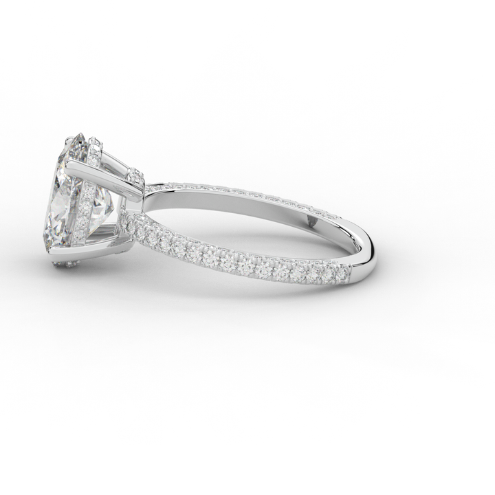 3.15CT.TW OVAL LAB DIAMOND SOLITAIRE ENGAGEMENT RING - Nazarelle