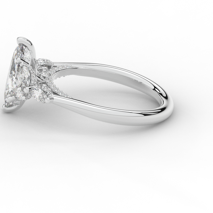 1.50CT.TW MARQUISE LAB DIAMOND ENGAGEMENT RING - Nazarelle