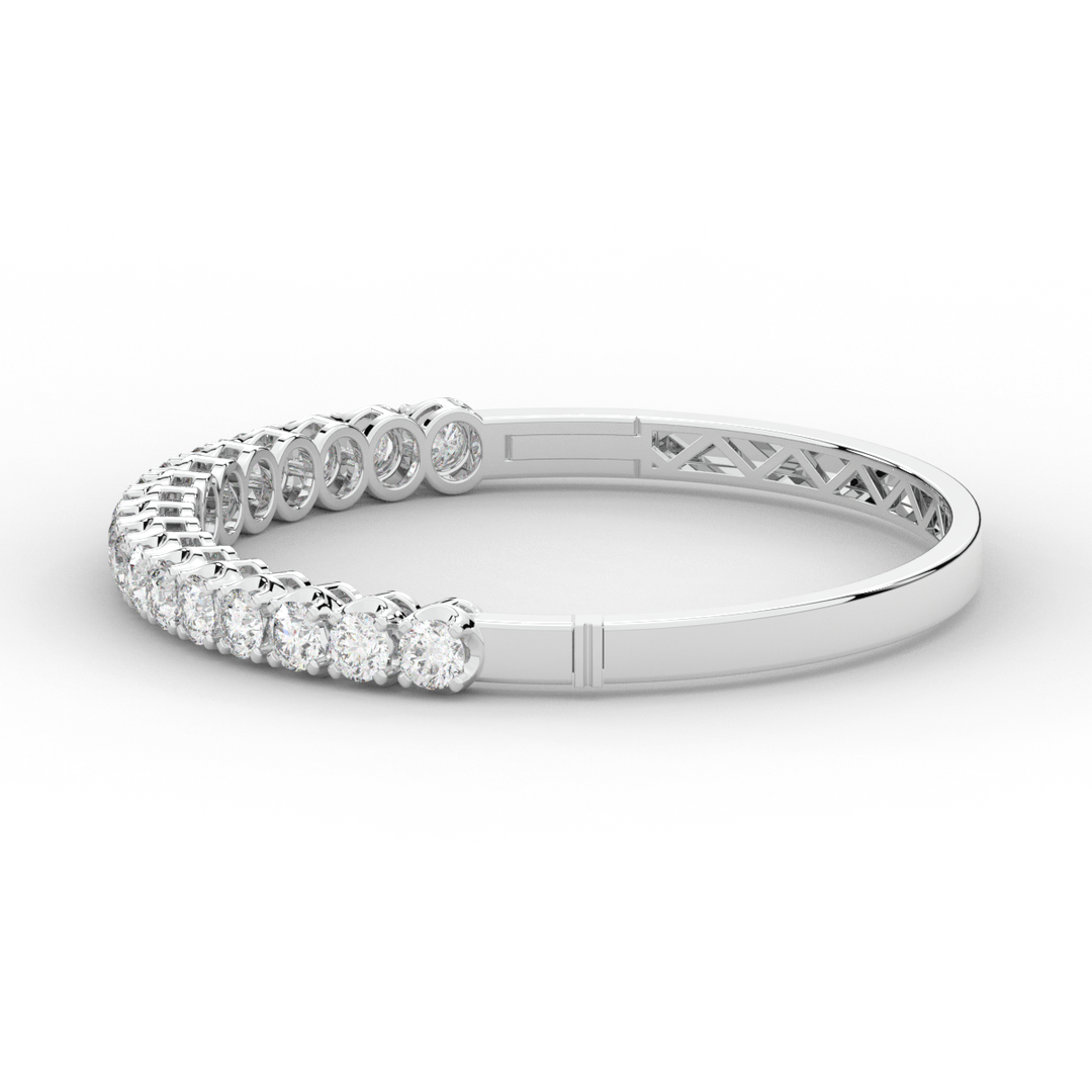 5.00CT.TW ROUND LAB DIAMOND BANGLE - Nazarelle