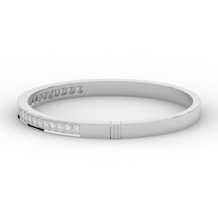 1.25CT.TW ROUND LAB DIAMOND BANGLE - Nazarelle