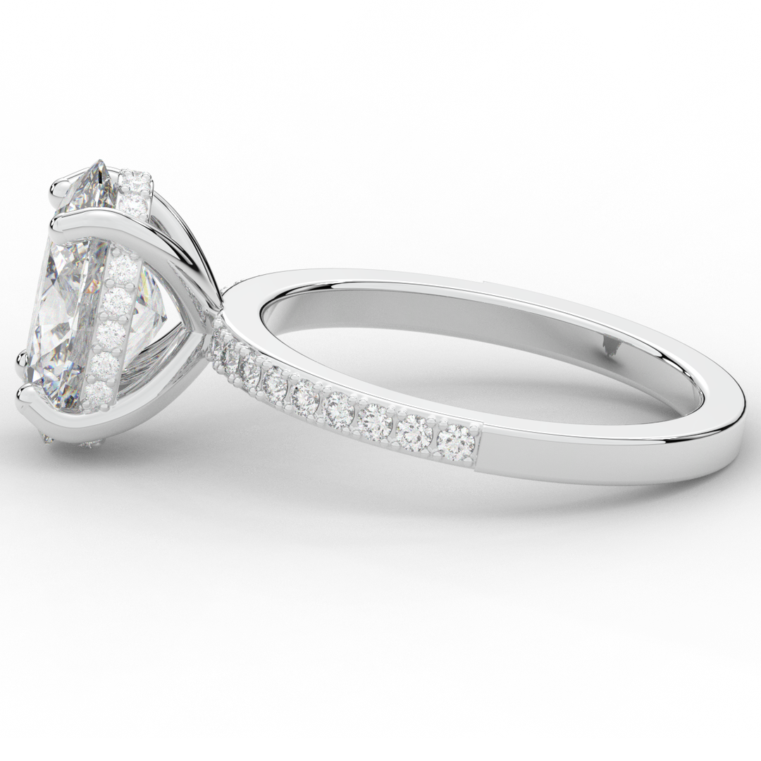 2.70CT.TW OVAL LAB DIAMOND SOLITAIRE ENGAGEMENT RING - Nazarelle