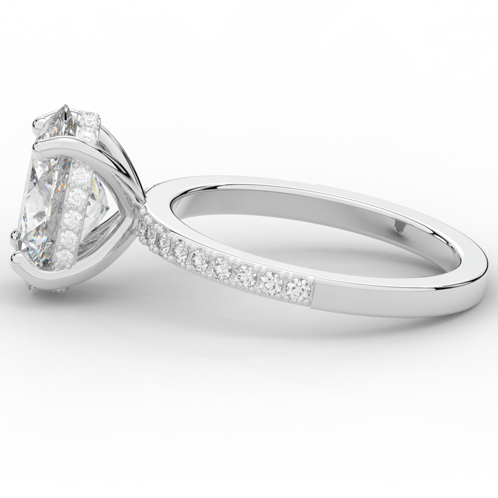 2.70CT.TW OVAL LAB DIAMOND SOLITAIRE ENGAGEMENT RING - Nazarelle