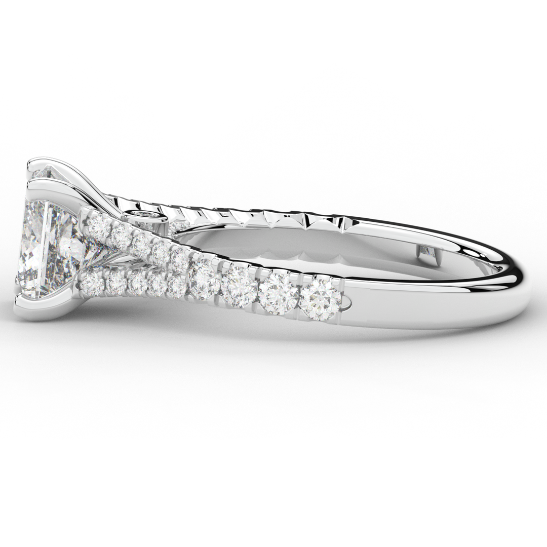 2.45CT.TW PRINCESS LAB DIAMOND ENGAGEMENT RING - Nazarelle