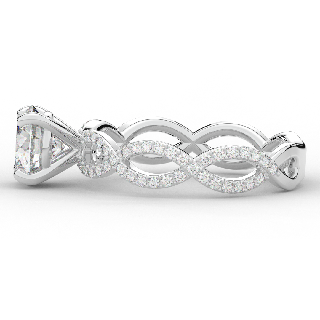 1.30CT.TW ROUND LAB DIAMOND ENGAGEMENT RING - Nazarelle