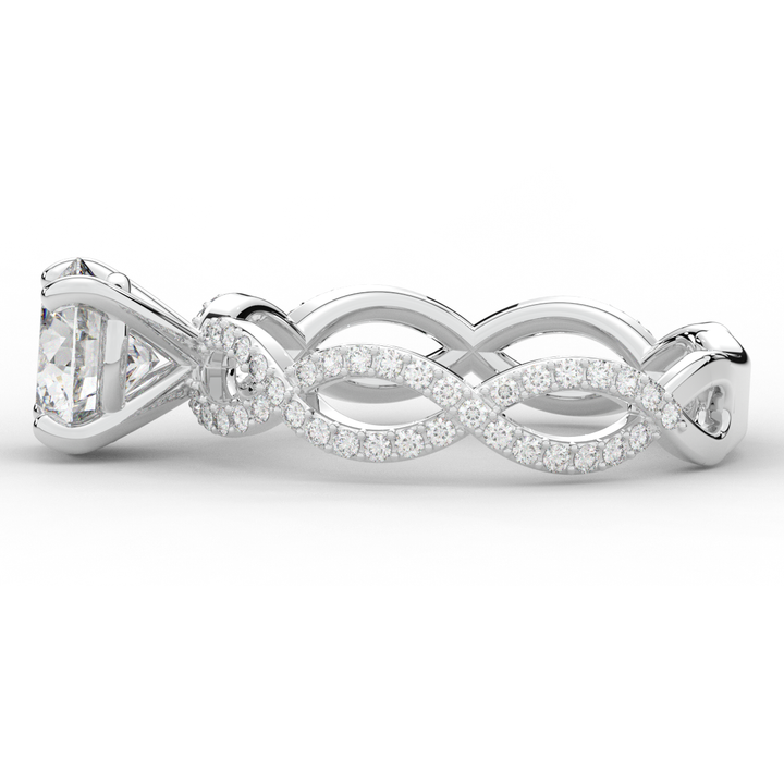 1.30CT.TW ROUND LAB DIAMOND ENGAGEMENT RING - Nazarelle