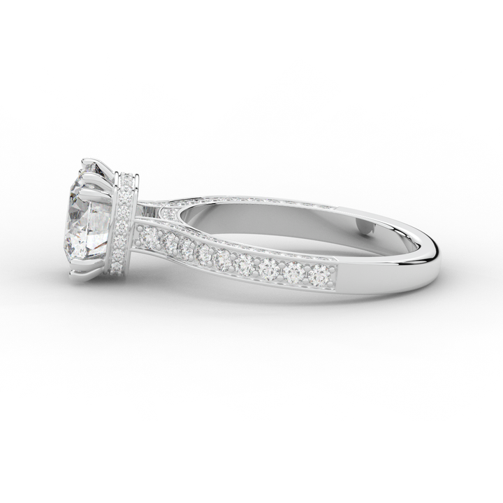 2.60CT.TW ROUND LAB DIAMOND SOLITAIRE ENGAGEMENT RING - Nazarelle