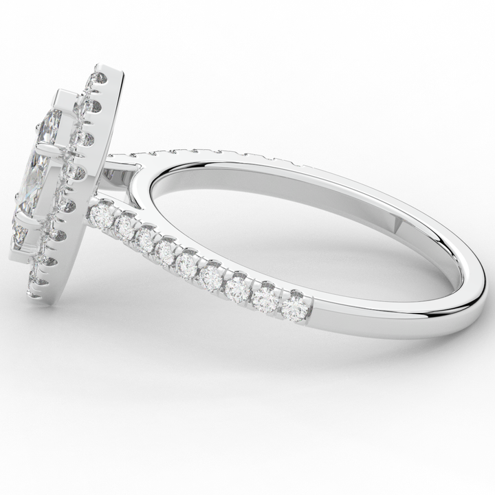 0.80CT.TW MARQUISE LAB DIAMOND HALO ENGAGEMENT RING - Nazarelle