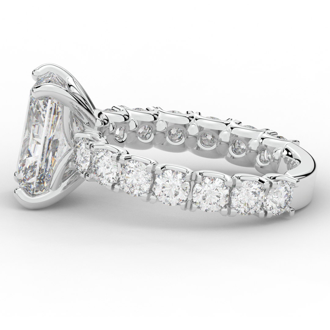 4.35CT.TW RADIANT LAB DIAMOND ENGAGEMENT RING - Nazarelle